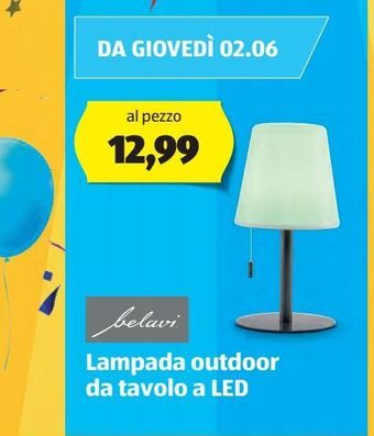 ALDI Lampada outdoor da tavolo a led offerta
