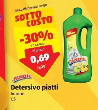 ALDI Detersivo per piatti tandil limone 1.5 l offerta