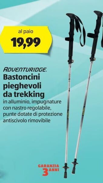 ALDI Adventuridge bastoncini pieghevoli trekking offerta