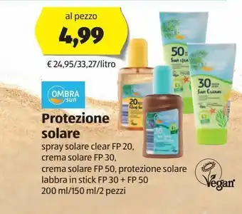 ALDI Protezione solare ombia sun offerta