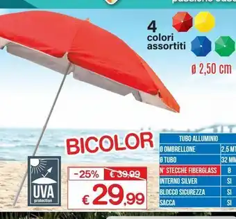 Satur Ombrellone bicolor offerta