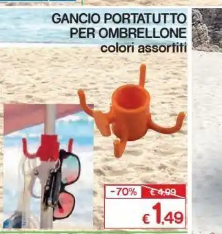 Satur Gancio portatutto ombrellone offerta