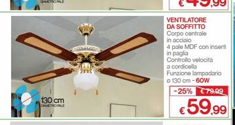 Satur Ventilatore da soffitto offerta