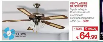 Satur Ventilatore da soffitto offerta