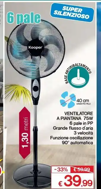 Satur Ventilatori a piantana 75 w offerta
