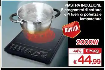 Satur Piastra induzione 8 programmi di cotttura a 4 livelli di potenza e temperatura 2000w offerta