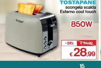 Satur Tostapane scongela scalda esterno cool touch 850 w offerta