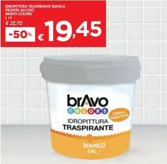 Bennet Idropittura transpirante bianca pronta all'uso bravo colors offerta