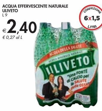 Bennet Acqua effervescente naturale uliveto offerta