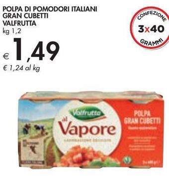 Bennet Polpa di pomodori italiani gran cubetti valfrutta offerta