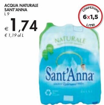 Bennet Acqua naturale sant'anna offerta