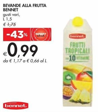 Bennet Bevande alla frutta bennet offerta