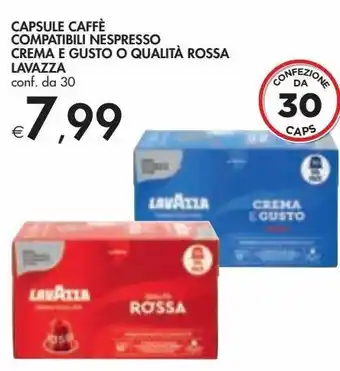 Bennet Capsulse caffé compatibili nespresso crema e gusto o qualita rossa lavazza offerta