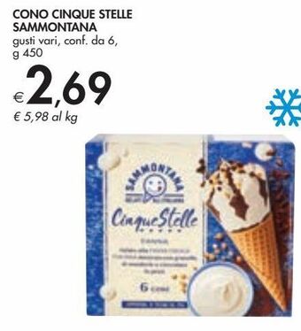 Bennet Cono cinque stelle sammontana offerta