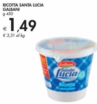 Bennet Ricotta santa lucia galbani offerta