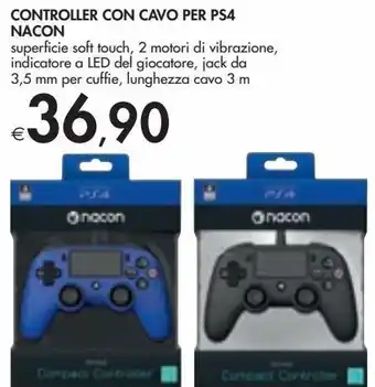 Controller con cavo per ps4 nacon