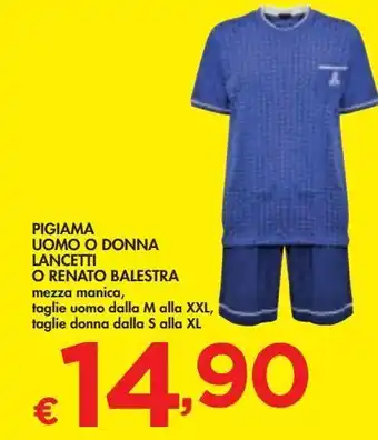 Bennet Pigiama uomo o donna lancetti o renato balestra offerta