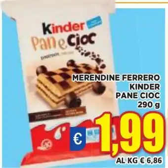 Vivo Supermercati Kinder Pane Cioc Merendine Ferrero 290 g offerta