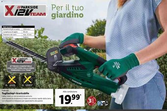 Lidl Tagliasiepi ricaricabile offerta