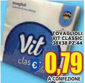 Vivo Supermercati Vit Tovaglioli Classic 38 x 38 Pz.44 A Confezione offerta