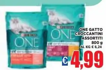 Vivo Supermercati One Gatto Croccantini Assortiti 800 g offerta