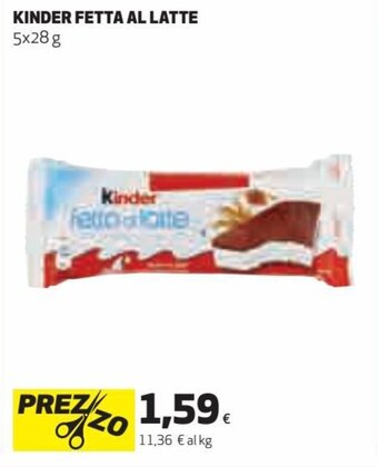 Coop Kinder Fetta Al Latte 5 x 28 g offerta