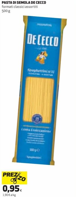 Coop Pasta Di Semola De Cecco Formati Classici Assortiti 500 g offerta