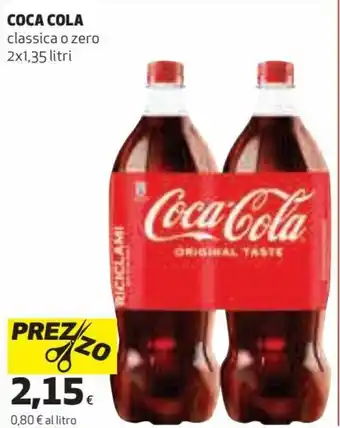 Coop Coca Cola Classica o Zero 2 x 1.35 Litri offerta