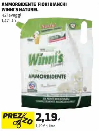 Coop Ammorbidente Fiori Bianchi Winni's Naturel 42 Lavaggi 1.47 Litri offerta