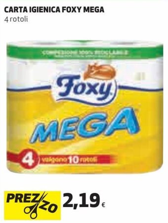 Coop Carta Igienica Foxy Mega 4 Rotoli offerta