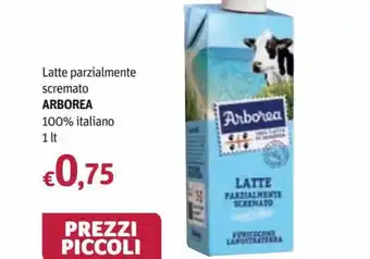Arborea Latte parzialmente scremato 100% italiano 1 lt