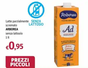 Futura Supermercati Arborea Latte parzialmente scremato senza lattosio 1 lt offerta