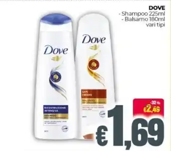 Franzy's Dove Shampoo 225 ml/Balsamo 180 ml offerta