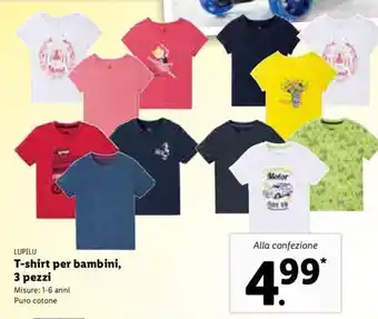 Lidl T-Shirt per bambini, 3 pezzi offerta
