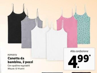 Lidl Canotta da bambina, 2 pezzi offerta