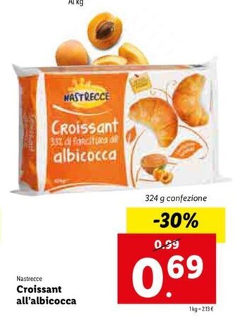 Lidl Croissant all'albicocca offerta