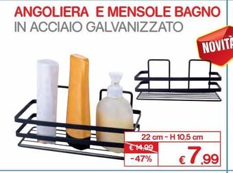 Angoliera e mensole bagno