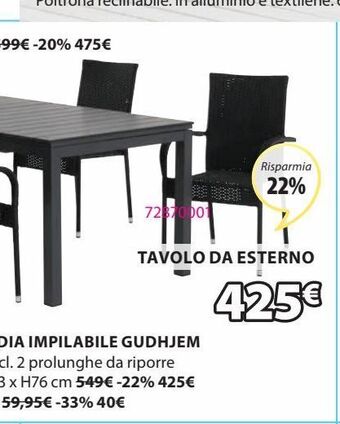 JYSK Tavolo da giardino offerta