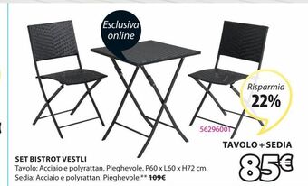 JYSK Set da giardino offerta