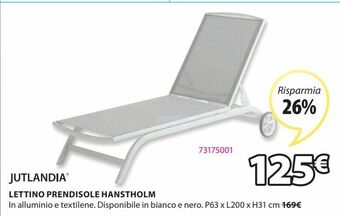 JYSK Lettino prendisole offerta