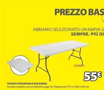 JYSK Tavolo pieghevole offerta
