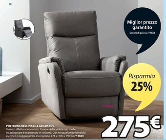 JYSK Poltrona reclinabile abildskov offerta