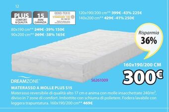 Materasso a molle plus s15