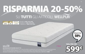 JYSK Materasso in schiuma gold f110 offerta