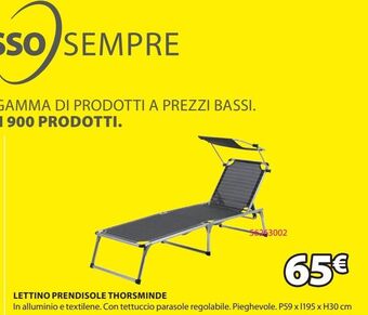 JYSK Lettino prendisole offerta