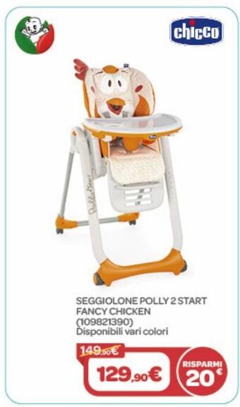 Bimbo Store Seggiolone polly 2 start fancy chicken offerta