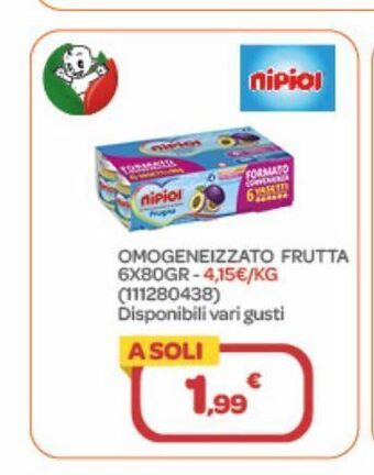 Omogeneizzato frutta 6x80gr
