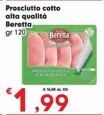 Despar Prosciutto cotto alta qualità beretta gr 120 offerta