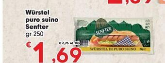 Despar Wurstel puro suino senfter gr 250 offerta