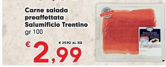 Despar Carne salada preaffettata salumificio trentino gr 100 offerta
